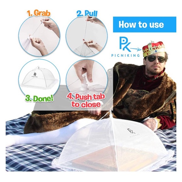 NEW BBQ Reception “PicniKing” Mesh Umbrellas Set 2XL 4Med Carry Bag - Picture 9 of 10